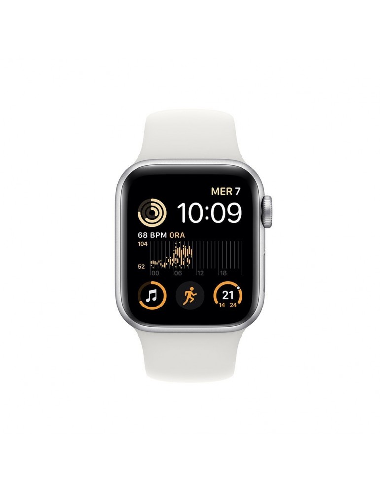 Apple Watch SE 40mm 2022 Quadrante Argento con cinturino Bianco GPS Europa