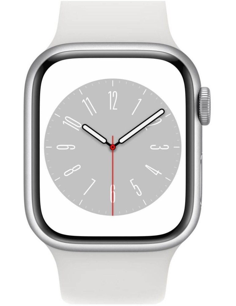 Apple Watch 8 45mm Quadrante Argento con cinturino Bianco GPS Europa