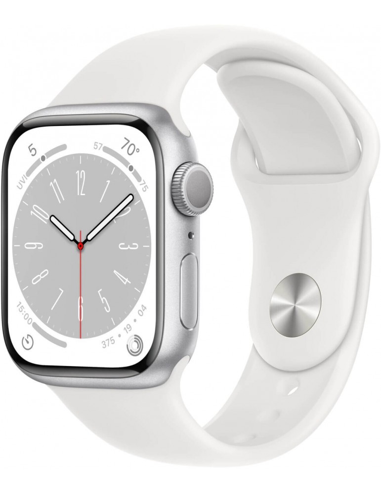 Apple Watch 8 45mm Quadrante Argento con cinturino Bianco GPS Europa