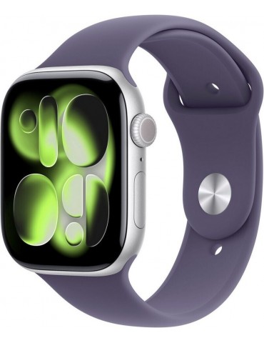 Apple Watch 11 46mm Quadrante Grigio Cinturino Viola 2025 GPS Europa