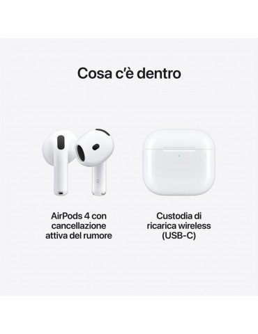 Airpods 4 ANC con cancellazione attiva del rumore Bianco