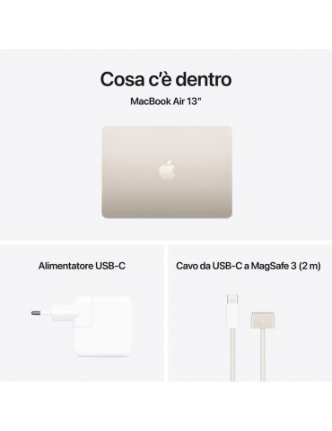 Apple MacBook Air 2025 13" 256GB M4 10C/8G 16GB Galassia MW0Y3T/A