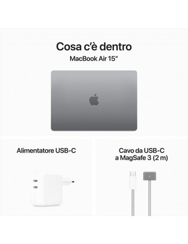 Apple MacBook Air 2024 15" M3 8C/10G 8GB Ram 256GB Grigio MRYM3T/A