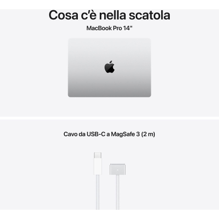 Apple MacBook Pro 2025 14" M5 10C/10G 24GB Ram 1TB Argento MDE64T/A