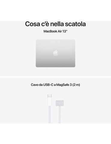 Apple MacBook Air 2026 13" 512GB M5 10C/8G 16GB Argento MDH74T/A