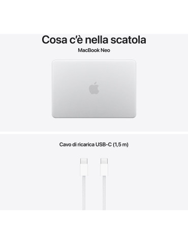 Apple MacBook Neo 2026 13" A18 Pro 8GB Ram 512GB Argento MHFC4T/A