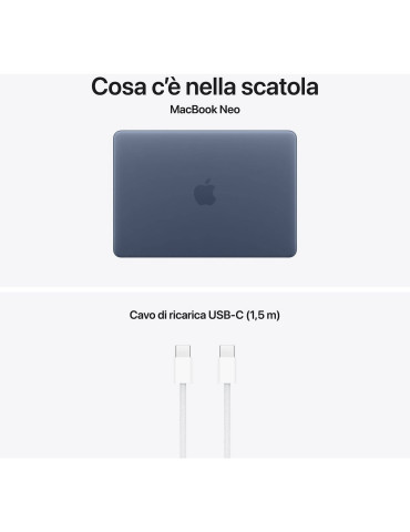 Apple MacBook Neo 2026 13" A18 Pro 8GB Ram 512GB Blu Indago MHFG4T/A