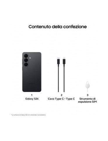 Samsung Galaxy S26 512GB Nero 5G Dual Sim 12GB Europa