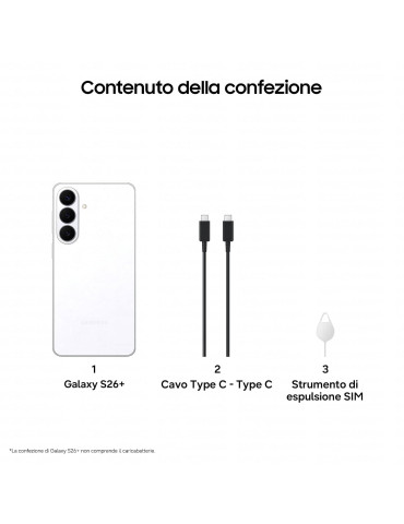 Samsung Galaxy S26+ 256GB Bianco 5G Dual Sim 12GB Europa